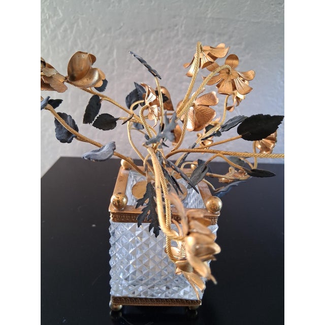 Mid 20th Century Vintage Baccarat Style French Crystal, Gilt, For Sale - Image 5 of 6