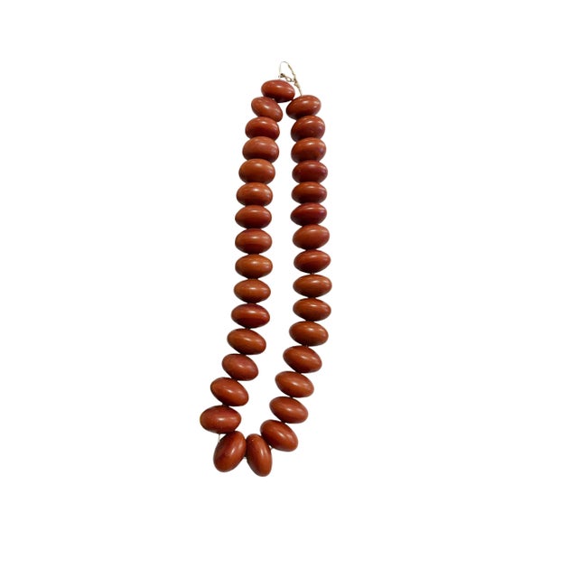 African Vintage Jumbo African Copal Amber Trade Beads Phenolic Resin 2" W For Sale - Image 3 of 8