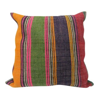Handwoven Turkish Kilim Pillow Cover For Sale