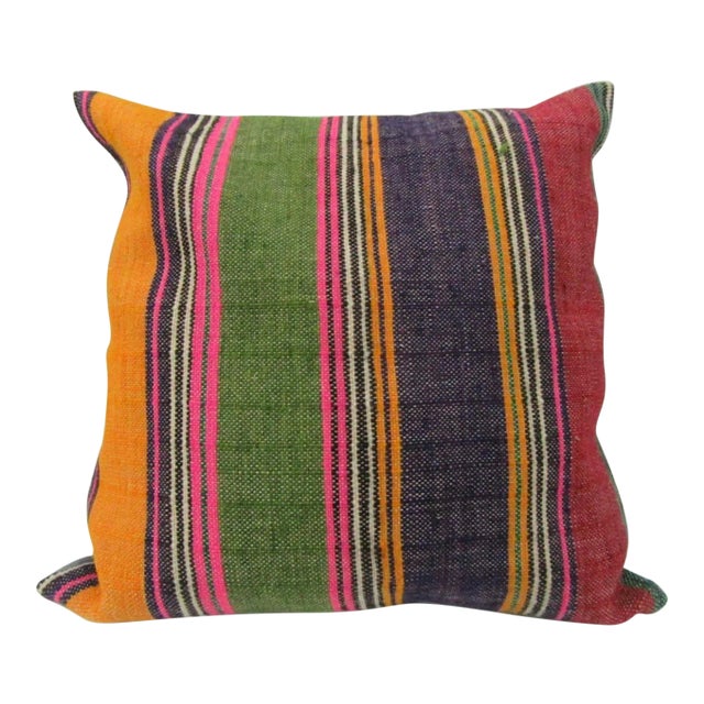 Handwoven Turkish Kilim Pillow Cover For Sale