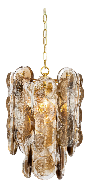 Murano Smoked Glass Pendant Light attributed to Kalmar, Austria, 1970s