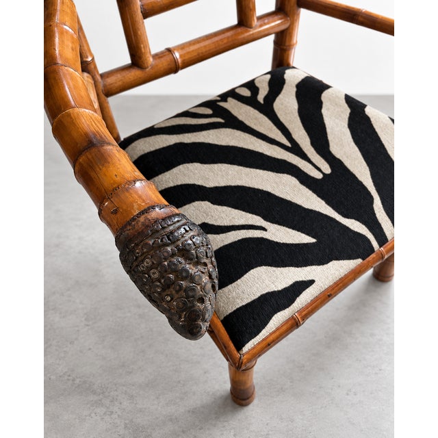 Japanese-Style Armchair by Maison Perret and Vibert, France, 1890 For Sale - Image 4 of 9