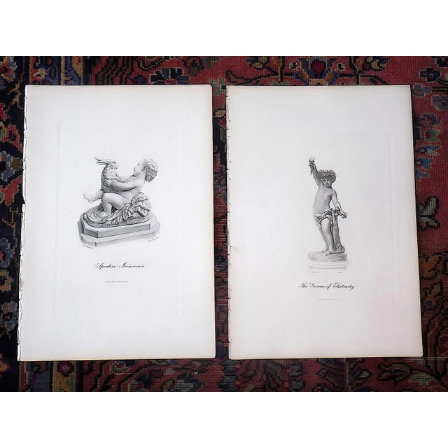Realism Antique 19th Century Engravings of Children - a Pair For Sale - Image 3 of 4