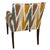 Modern Pair of Modern Ikat Upholstered Arm Chairs, Lee Jofa Fabric For Sale - Image 3 of 3