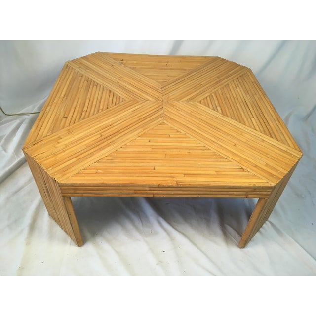 Vintage Boho Chic Rattan Coffee Table Chairish