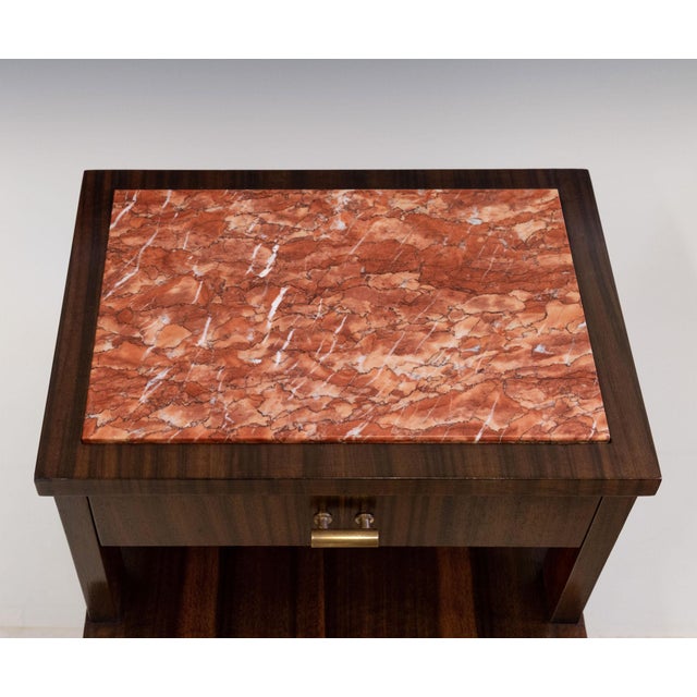 Mid-Century Modern Mid-Century Modern Italian Bedside Cabinets, 1950, Set of 2 For Sale - Image 3 of 16