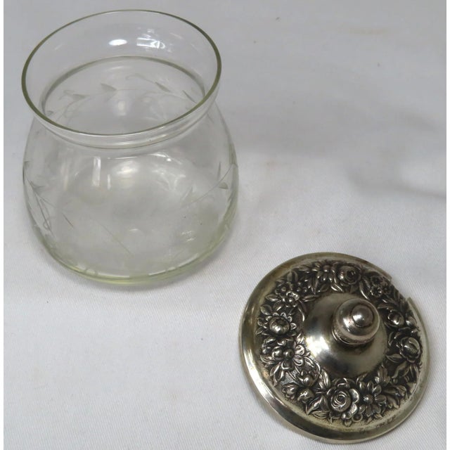 This is a Very Pretty Vintage Hand Etch Cut Decorated Crystal Marmalade - Preserves & Jams Jar. Circa Mid 1900s. It has a...