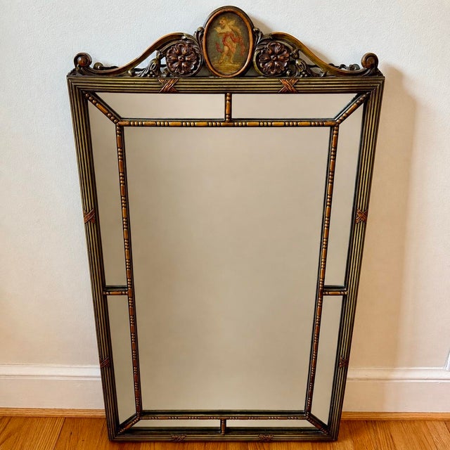 1920s Elgin A. Simonds French Revival Trumeau Style Gilt Margin Mirror For Sale - Image 12 of 12