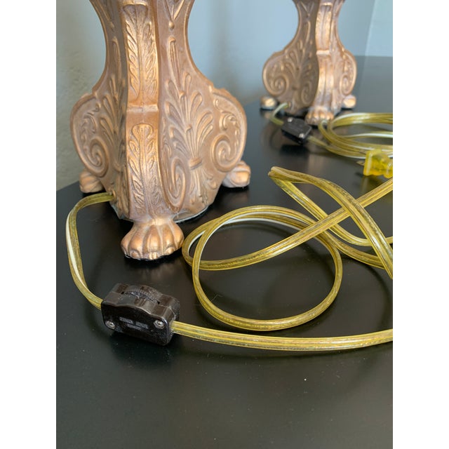 Late 20th Century Bouillette Lamps With Shades, Pair For Sale - Image 9 of 11