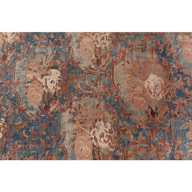 Early 20th Century One-of-a-kind Antique Persian Tabriz Botanic Handmade Wool Carpet For Sale - Image 5 of 9