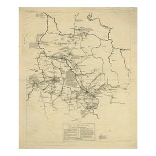 Germany Allied Military Campaign Map by Ausfeld, 1814 For Sale