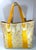 Pre-Loved Celine Yellow Beige Canvas Coated PVC Plastic Macadam Tote Bag For Sale - Image 17 of 18