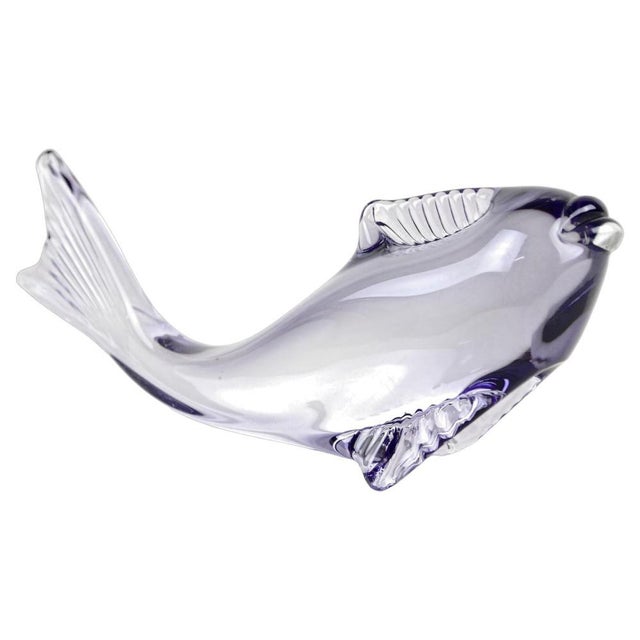 Extraordinary designed, contemporary Murano glass fish from the late 20th century around 1970. A highly decorative piece...