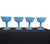 Mid-Century Matte Turquoise Satin Glass Champagne Coupes - Set of 4 For Sale - Image 4 of 5