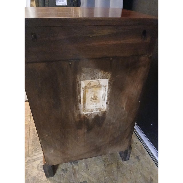 Davis Cabinet Company 1940s Davis Cabinet Co Walnut Early American Country Style Nightstand For Sale - Image 4 of 11