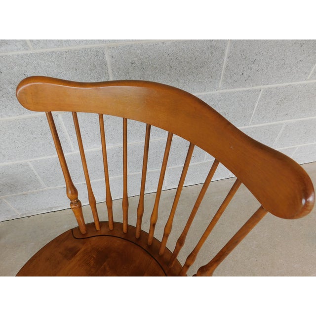 Brown Ethan Allen Heirloom Nutmeg Fan Back Windsor Side Chair - A Pair 10-6102 For Sale - Image 8 of 12