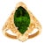 6 Ct Natural Marquise Cut Green Tourmaline Ring in 14 Karat Yellow Gold For Sale