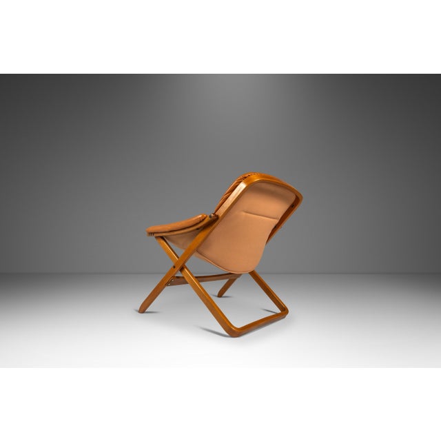 Scandinavian Modern Leather and Beech Wood Armchair / Lounge Chair by Göte Möbler, Sweden, C. 1970's For Sale In Orlando - Image 6 of 18