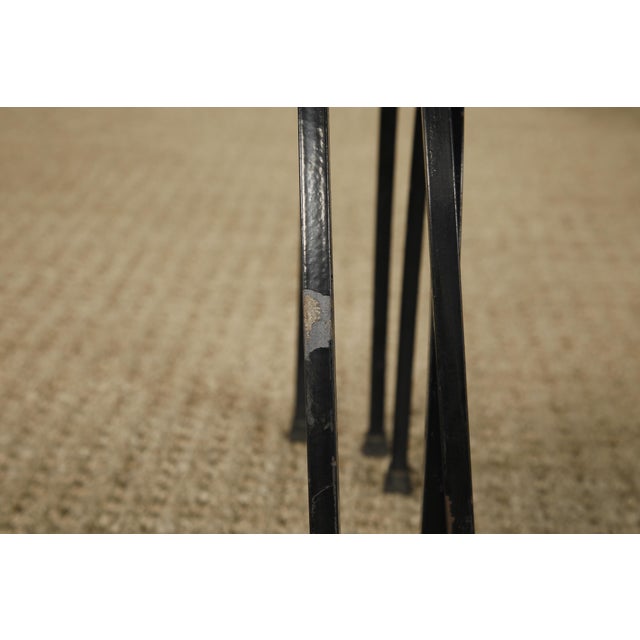 Vintage Tempestini for Salterini Style Mesh Metal Nesting Tables Set of 3, Circa Mid-Century For Sale - Image 12 of 13