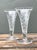 Vintage Etched Glass Trumpet Vases - A Pair For Sale - Image 4 of 12