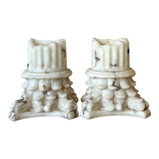 Vintage Boho Cast Resin Column Sconce - A Pair For Sale