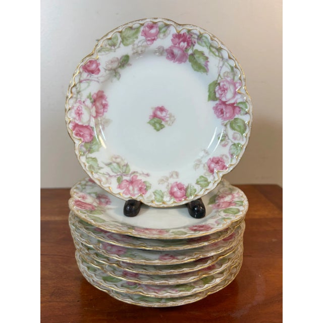 Antique Haviland & Co Limoges, made in France for EB Taylor Co., Richmond Va. Rare, antique rose pattern, very fine hand...