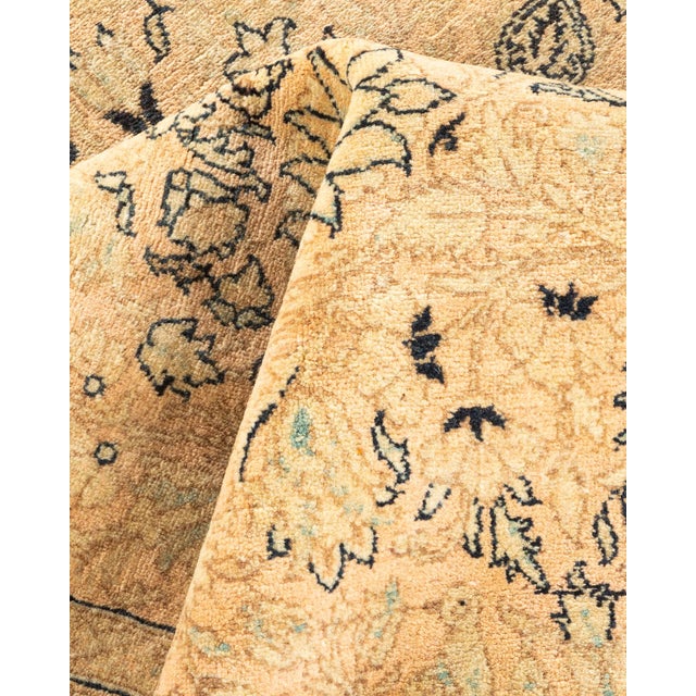 Textile Mogul, One-of-a-Kind Hand-Knotted Area Rug in Beige, 6' 2" x 12' 0" For Sale - Image 7 of 8