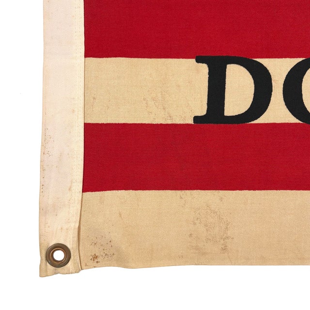 This vintage First Navy Jack flag is made from a cotton cloth, with printed design visible on both sides. Please note...