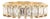 18k Yellow Gold 0.58ct Baguette Diamond Half Eternity Band Ring, Size 4.75 For Sale