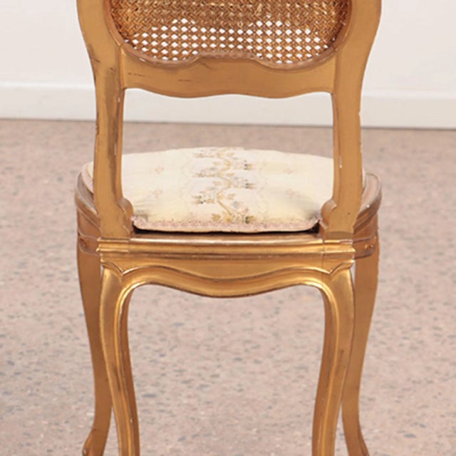 Pair of Giltwood and Carved French Louis XV Style Side Chairs. Circa 1900 For Sale - Image 9 of 13