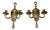 1920's Gilt Bronze Sconces With Acanthus Leaves - Pair For Sale