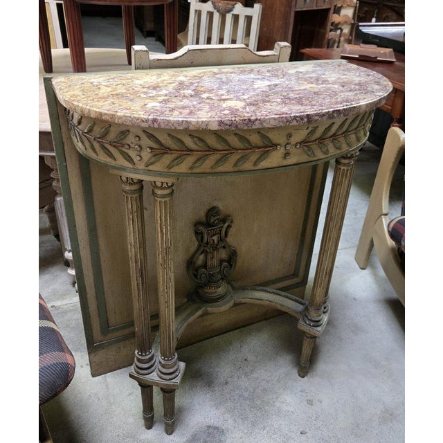 19th Century Louis XVI Wooden Console Table For Sale - Image 4 of 9