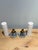 Pair of Art Deco Streamline Moderne Milk Glass & Chrome Accent Lamps, C. 1940s For Sale - Image 4 of 8