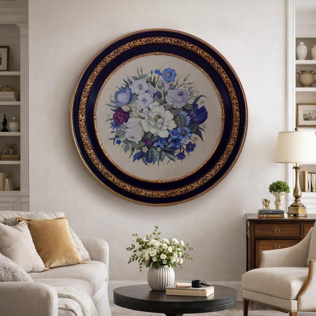 Large Floral Still Life, Oil Painting on Wood Panel, Late 20th Century, Framed For Sale - Image 6 of 7