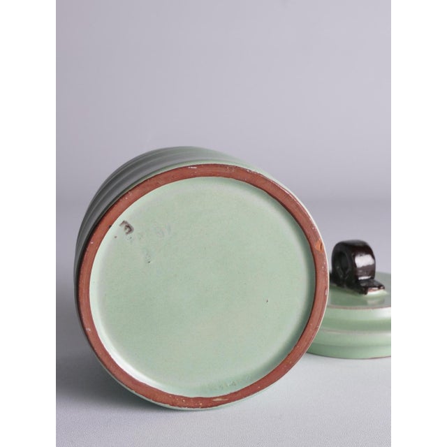 Art Deco Celadon Glazed Lidded Jar by Einar Luterkort for Upsala‑Ekeby, 1930s For Sale - Image 12 of 16