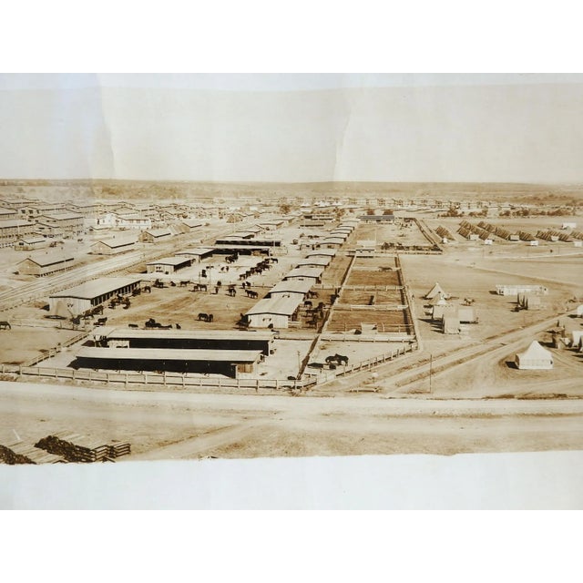 1910s Antique 64" Eugene Goldbeck Panoramic Photo 1917 Camp Travis Wwi San Antonio For Sale - Image 5 of 12