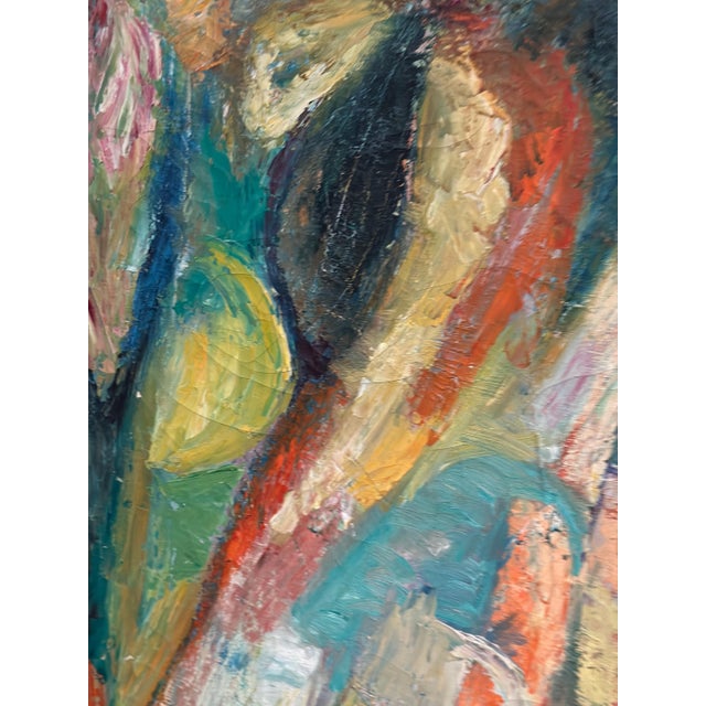 Abstract Composition, 1950s, Oil on Canvas, Framed For Sale - Image 5 of 18