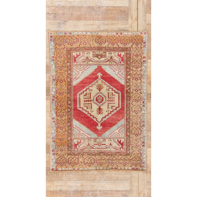 Vintage Turkish Oushak Rug, 03'09 X 05'04 For Sale - Image 9 of 9