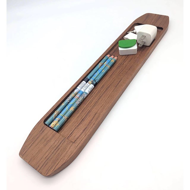 1960s Danish Teak Wood Vide Poche Tray For Sale In Miami - Image 6 of 10