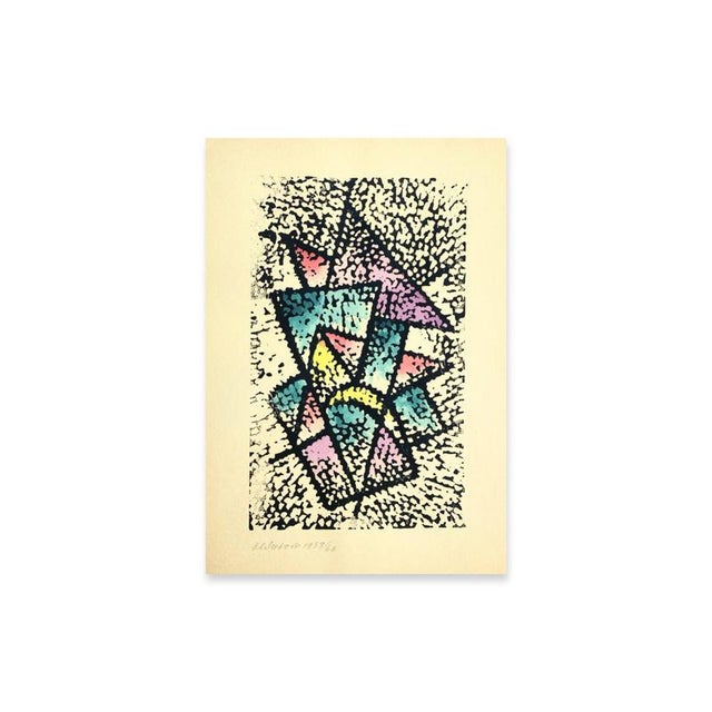 1950s Max Olderock, Der Sturm, 1958, Colored Woodcut, Paper For Sale - Image 5 of 5