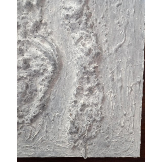 Abstract Neutral Palette Relief Brutalist Oil Painting #3 by Diane Grant For Sale - Image 3 of 9