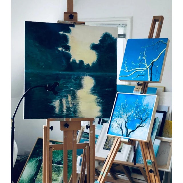 Modern "Magnolia in Spring 2" Framed Contemporary Botanical Acrylic Painting For Sale - Image 3 of 6