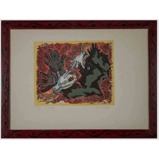 Modern Mino Maccari, The Pill, Lithograph, Mid-20th Century For Sale - Image 3 of 3