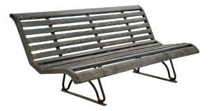 Public Bench in Wood and Iron