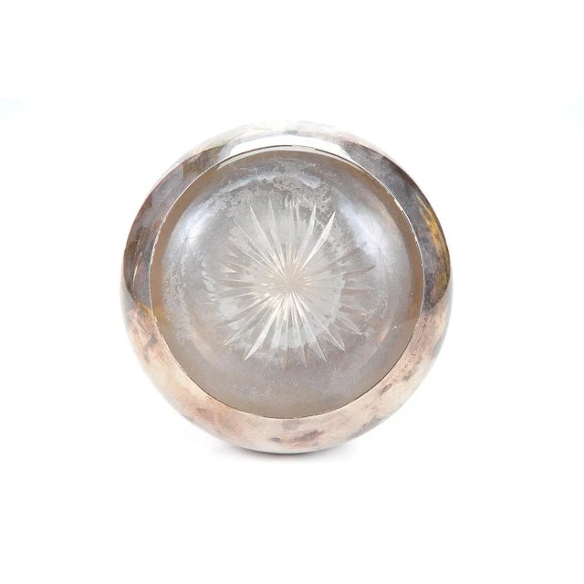 Art Deco Glass Decanter Bottle W/ Heavy Sterling For Sale - Image 5 of 6