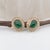 Emerald Stud Earrings With Earth Mined Diamonds in Solid 14k Gold, Oval 8x7mm, Pair For Sale - Image 4 of 7