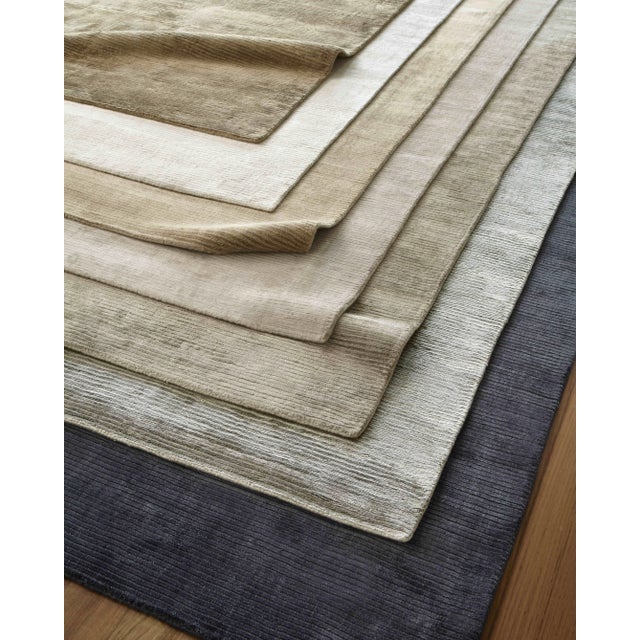Baby Blue Exquisite Rugs Ives Hand loom Viscose Light Blue Rug-15'x20' For Sale - Image 8 of 10