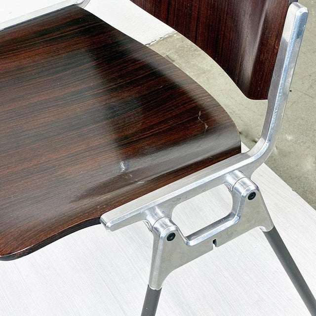 Brown Wooden DSC 106 Stacking Chair attributed to Giancarlo Piretti for Castelli / Anonima Castelli, Italy, 1970s For Sale - Image 11 of 14