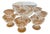 Mid-Century Crystal Punch Center Bowl and Coupe Glasses from Cristallerie de Lorraine, 1950s, Set of 9 For Sale