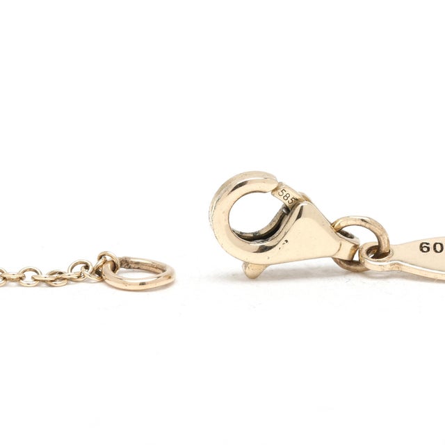 Gabriel & Co Tiny Diamond Heart Pendant Necklace, 14k Yellow Gold, Length 17 In For Sale In Greensboro - Image 6 of 6